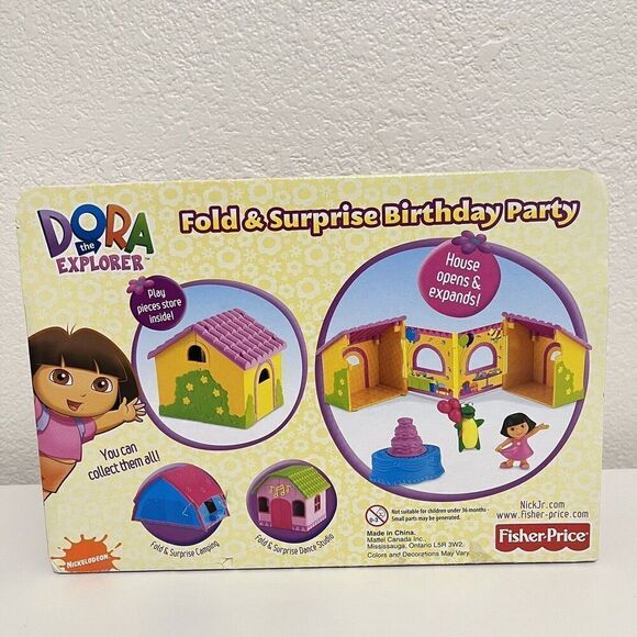 Fisher Price Dora the Explorer Fold & Surprise Birthday Party Playset Toy 2009 - Picture 7 of 9